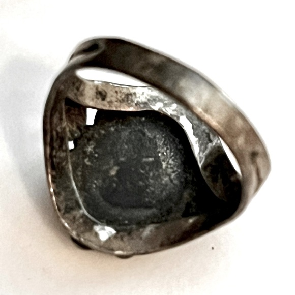 Navajo, Old Pawn 1940s Sterling Silver “Chinese” Turquoise Ring